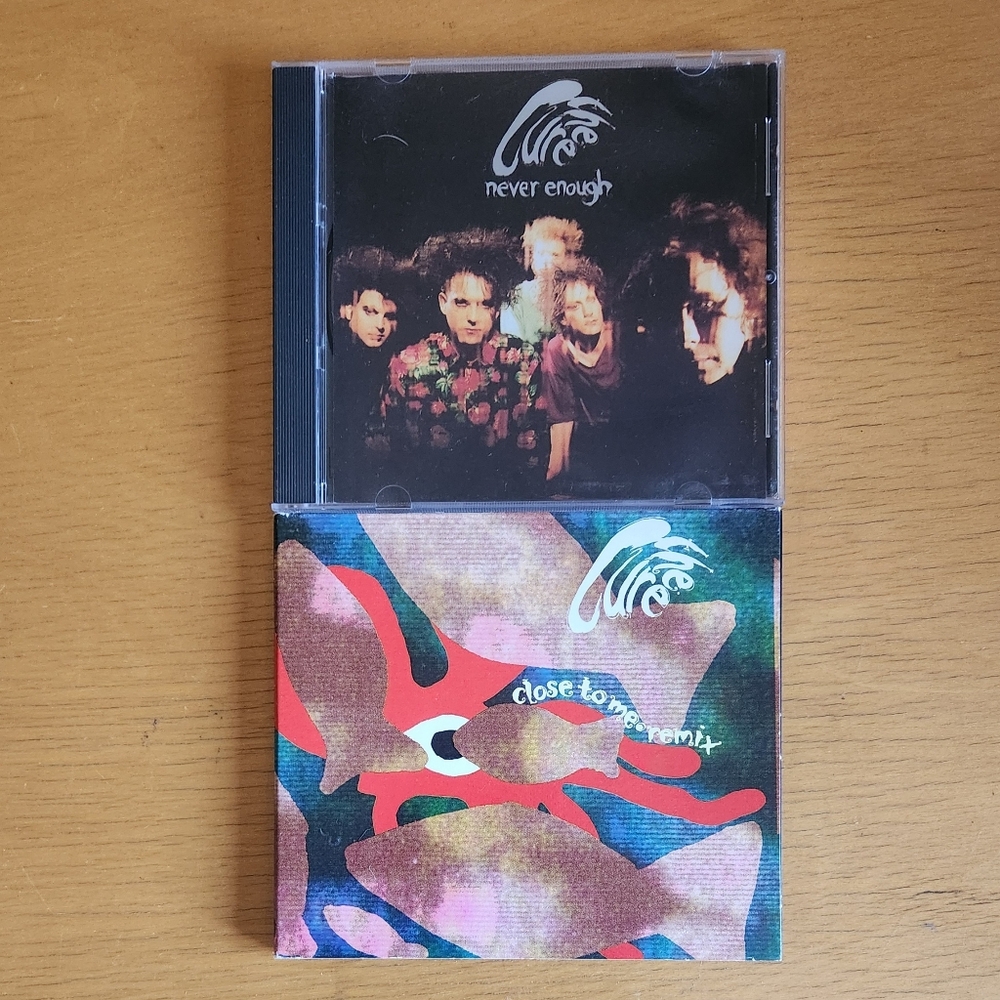 The Cure "Close To Me Remix", "Never Enough" - 1990s CD Singles (Lot of 2) 